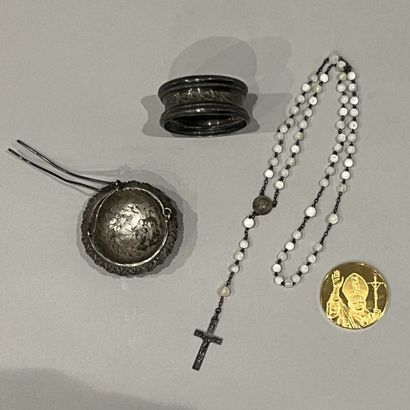 Ensemble en argent (925 et 800) : - rond...