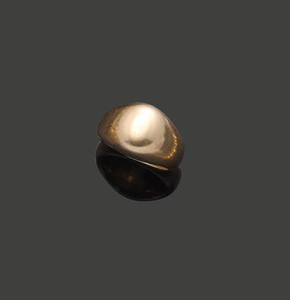 Bague chevalière en or jaune 18K (750), de...