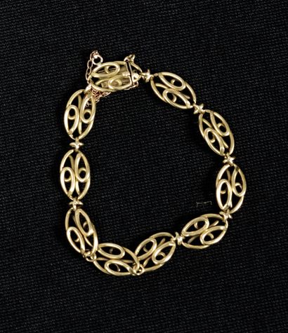 Bracelet articulé en or jaune 18K (750),...
