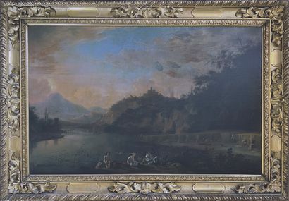 Ecole FRANCAISE du XVIIIe siècle : PAYSAGE...