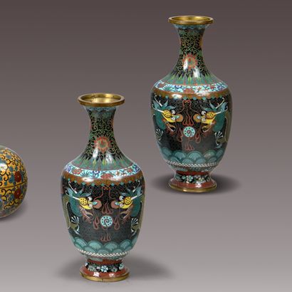 Japan. MEIJI period (1868 - 1912). Pair of...