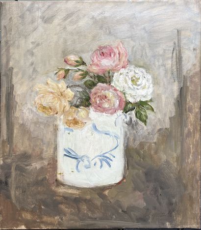 Pierre LAPRADE (1875-1931): ROSES IN A VASE....