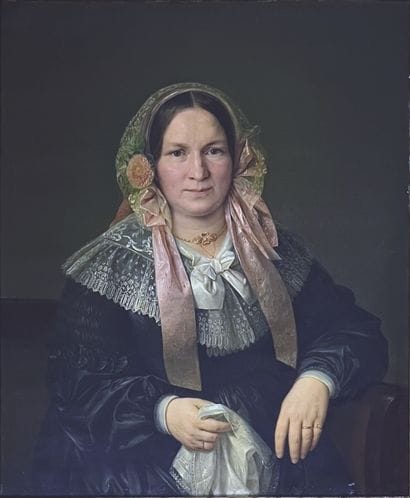 Aloïs VENTH (1809-1868) : PORTRAIT DE FEMME...