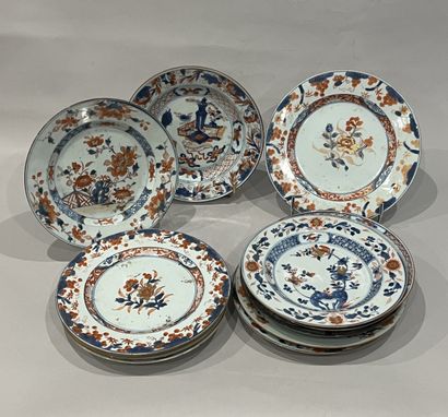 China, 18th century. Set of ten porcelain...