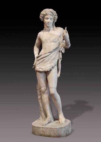 Statue représentant le dieu Bacchus, debout,...