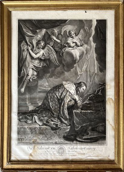 After Charles LE BRUN, engraved by EDELINCK....