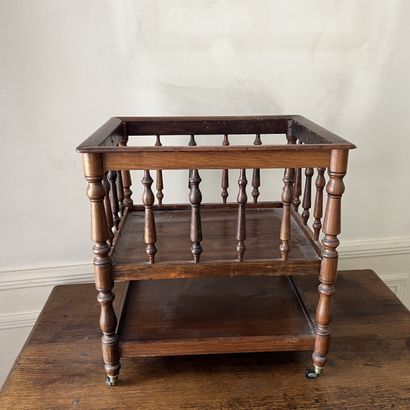Antique rosewood music rack with baluster...