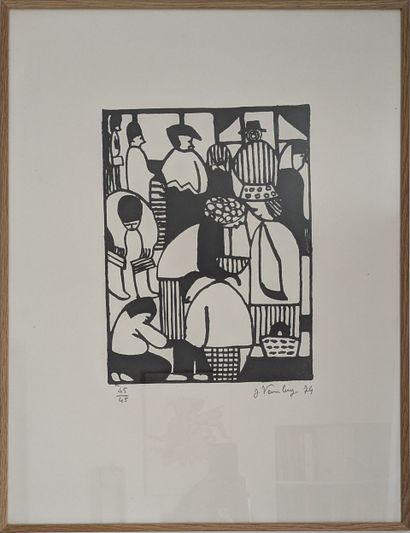 Joannès VEIMBERG (1918-1982) : AU MARCHE....