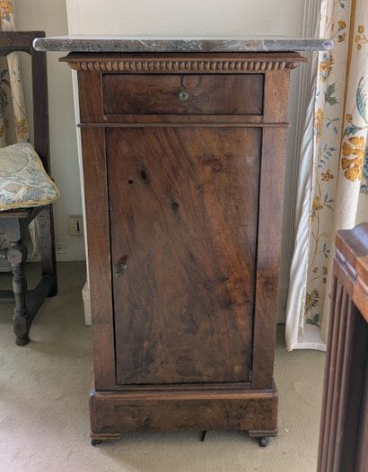 Antique rosewood music rack with baluster...