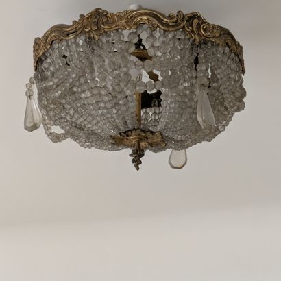 Ceiling light, bronze frame decorated with...