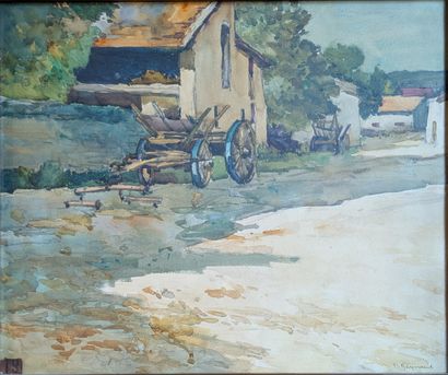 Pierre REYNAUD (1881-1943) : FARMYARD, CINTREY....