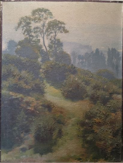 Louis FUCHS***: PAYSAGE DE LANDE ET FORET....