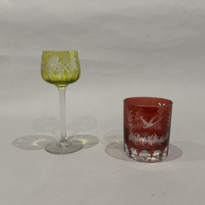 Glassware: suite of ten crystal stemmed glasses,...