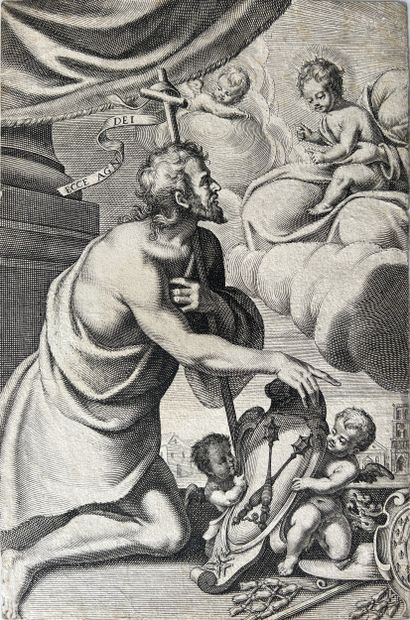 After Charles LE BRUN, engraved by EDELINCK....