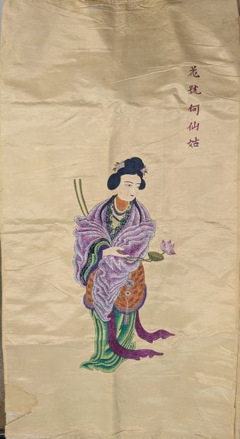 China, 20th century. Two rectangular panels...
