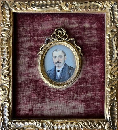 Portrait présumé de François Kloubert. Miniature...