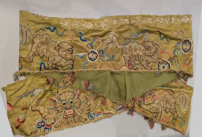 China, 20th century. Rectangular panel in...