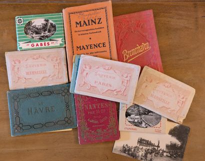 Small set of vintage postcards in pocket:...