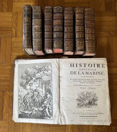 Set of 18th century volumes, mismatched,...