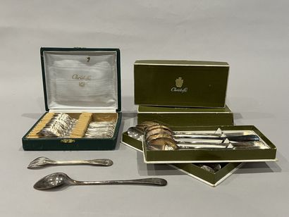 Christofle. Suite of twelve silver-plated...