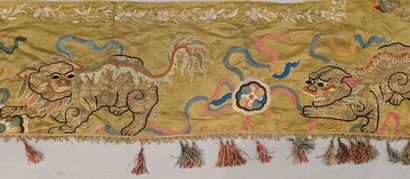 China, 20th century. Rectangular panel in...