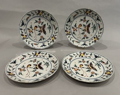 Delft, 18th century. Suite of four earthenware...