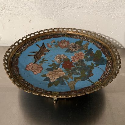 Japon, vers 1900. Coupe à décor en émaux...