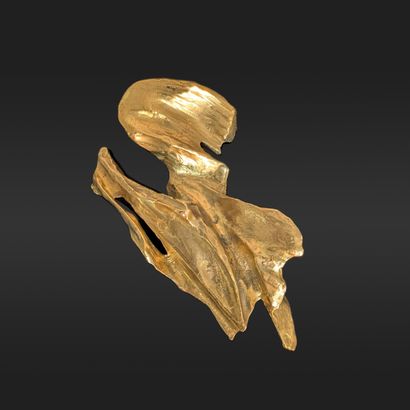Jean CAMPA (1933-2024). Free-form gilt bronze...
