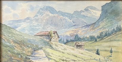 Maurice LIGUE (19th-20th century) : MOUNTAIN...