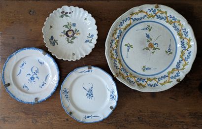 Regional earthenware: two plates decorated...