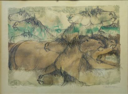 Jean CAMBEROQUE (1917-2001): CHEVAUX DE LA...