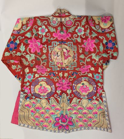 China. Child's jacket embroidered with polychrome...
