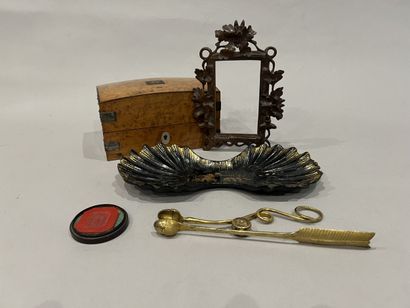 Set: - jewelry box in bird's-eye maple veneer...
