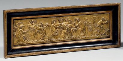 Frise de bronze doré dans un encadrement...