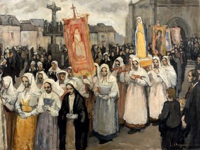 Georges Robert CHEYSSIAL (1907-1997)
LA PROCESSION,...