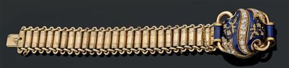 Bracelet en alliage d'or 14K formé d'un ruban...