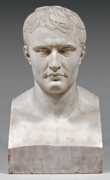 D'après CHAUDET
BUSTE DE NAPOLEON 1ER. Marbre...