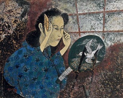NAKAMURA Naondo 1905-1981
FEMME EN KIMONO...