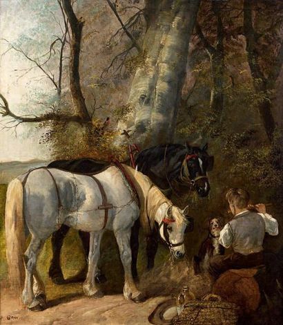 Alfred GREY (Dublin 1845- 1926)
HALTE DU...