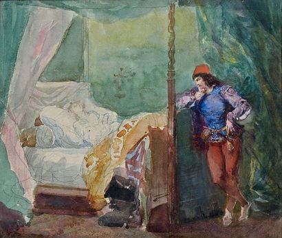 ATTRIBUÉ À EUGÈNE LOUIS LAMI (PARIS 1800-1890)
Scène...