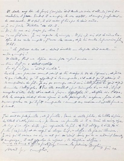 Jean GENET
Manuscrit autographe pour Le Funambule,...