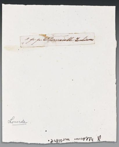 Bernadette SOUBIROUS (1844-1879) sainte
Signature...