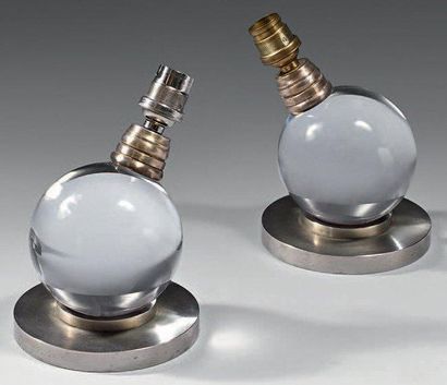 JACQUES ADNET (1900-1984)
Paire de lampes...