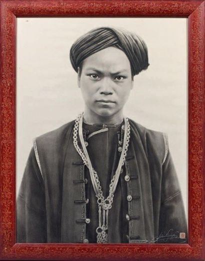 BAO NGUYEN (XXe)
Portrait de jeune homme...