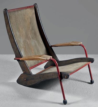 Jean PROUVÉ (1901-1984)
Fauteuil modèle «Visiteur»...