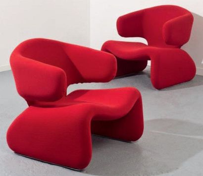 Olivier Mourgue (né en 1939)
Paire de fauteuils...