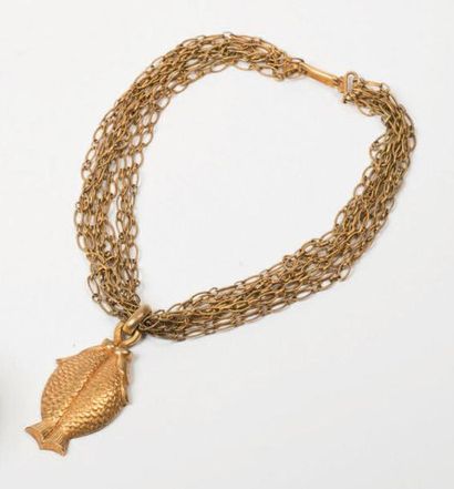LINE VAUTRIN (1913-1997)
Collier-pendentif...