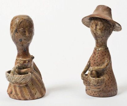 Jacqueline LERAT (1913-1992)
Couple de personnages...