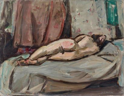 Jules LELLOUCHE (1903 -1963)
NU DE DOS ALLONGÉ....