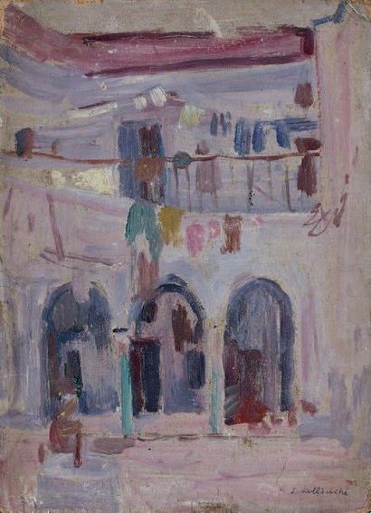Jules LELLOUCHE (1903 -1963)
PATIO ARABE....